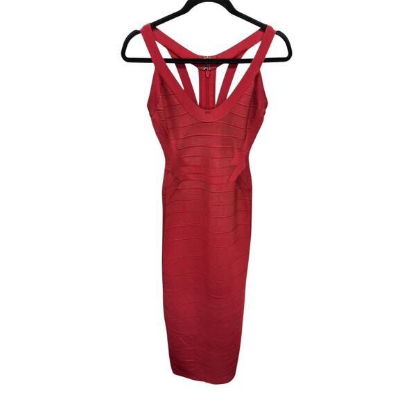 NWT Herve Leger Juliette Scarlet Red Bandage Gown Dress Size S Long Maxi - Picture 9 of 15